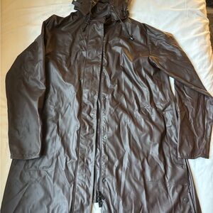 Women’s Brown Hooded Raincoat
